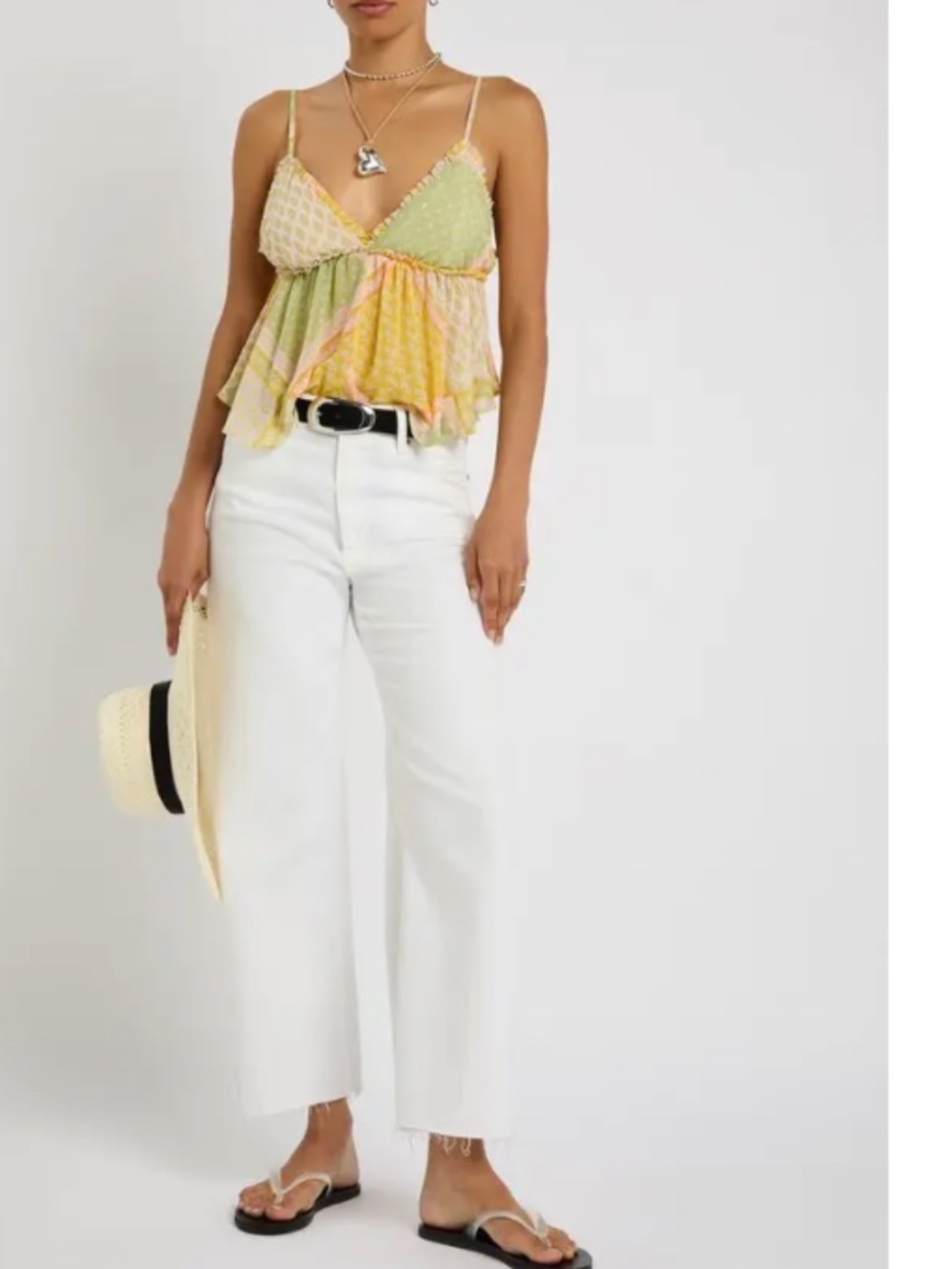 NWT Free People Alix Printed Chiffon Top